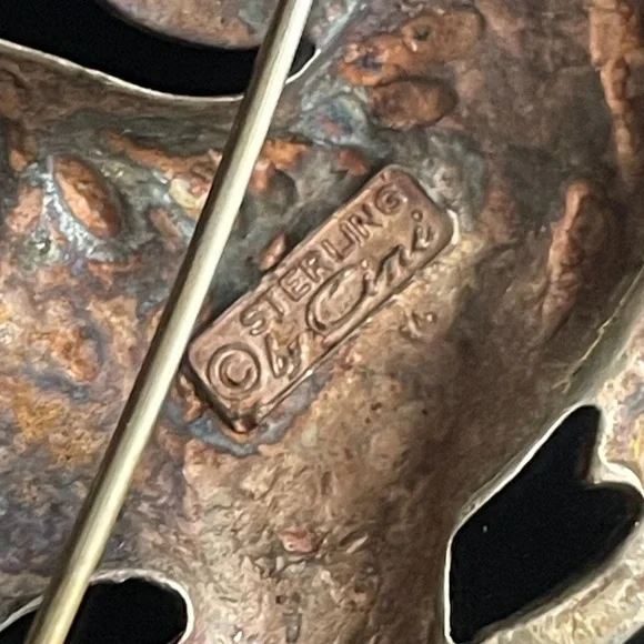 Vintage Sterling Silver Cini Taurus Zodiac Horoscope pin - Picture 7 of 12